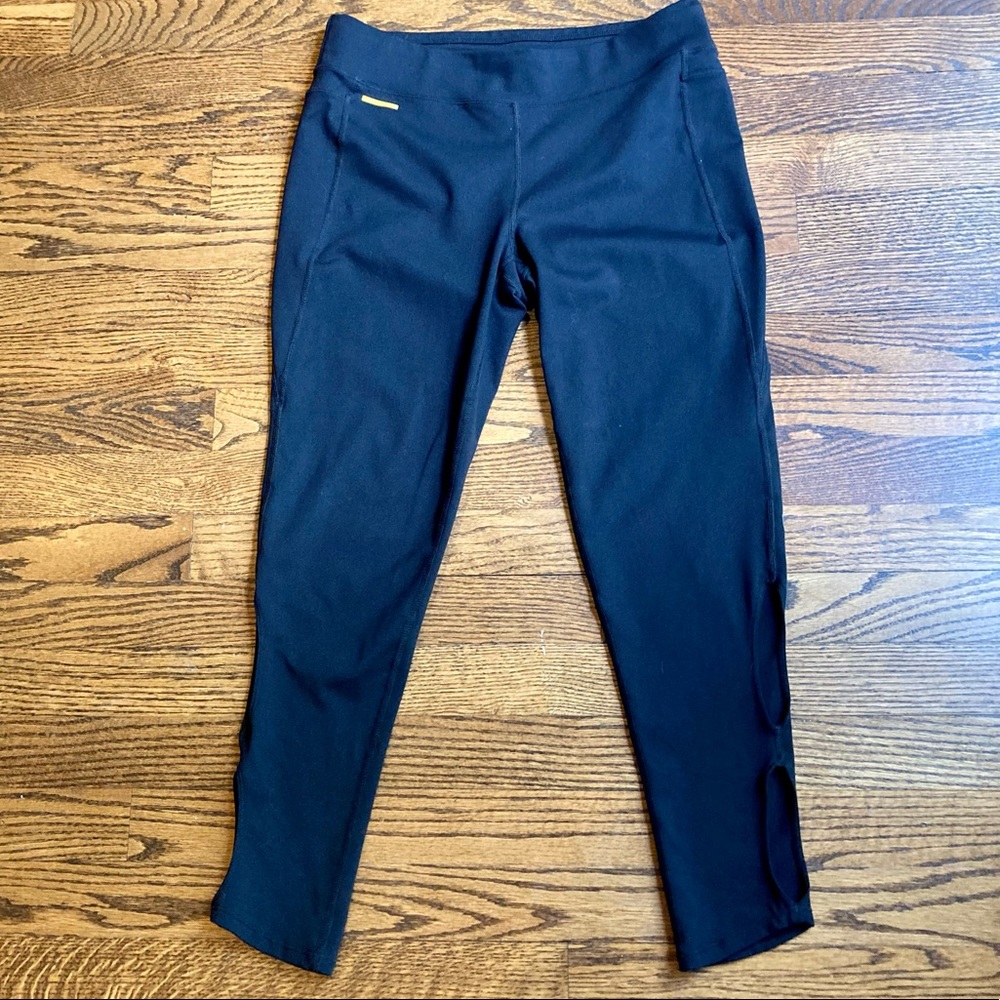 Lole Black Workout Leggings CutOut at Ankles. Size: Medium.